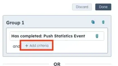 Pushwoosh notificatiestatistieken gebeurtenissen op HubSpot contact tijdlijn